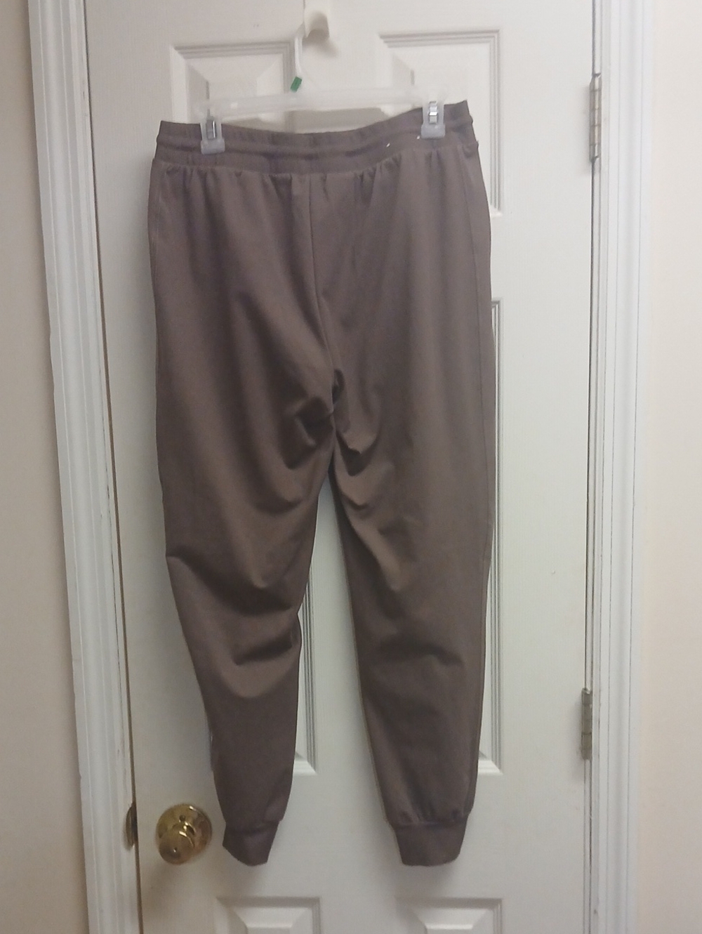 ​Rachel Zoe Taupe Ribbed Knit Jogger Pants Size Large Drawstring Lounge Casual - Picture 11 of 12